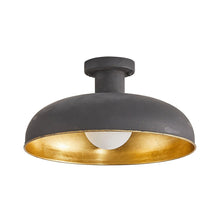 Load image into Gallery viewer, 1-Light Industrial Flush Mount Ceiling Light
