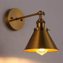 Load image into Gallery viewer, 1-Light Rhem Brass Wall Sconce Light
