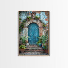 Cargar imagen en el visor de la galería, Change324 Mexican Wall Art, Framed Canvas Print, Old Town Mexico Architecture Wall Art, Framed Art
