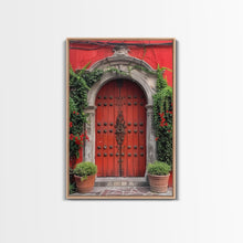 Cargar imagen en el visor de la galería, Change Hacienda Architecture Framed Canvas Print, Mexican Wall Art, Art of Mexico, Original Artwork, Wood Framed Ready To Hang
