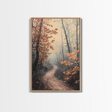 Load image into Gallery viewer, Framed Canvas Print of a Snowy Mountain and Winter Landscape, Winter Wonderland Wall Art, Moody Landscape, Best Gift Idea, Winter Decor
