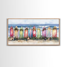 Cargar imagen en el visor de la galería, Christmas beach art, tropical Christmas decor, Christmas wall art, canvas print, beach Christmas decor, holiday wall art
