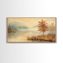 Cargar imagen en el visor de la galería, Fall In The Countryside, Moody Wall Decor, Framed Canvas Print, Seasonal Autumn Decor

