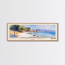 Load image into Gallery viewer, Alaçatı 11 Beach, Turkey Watercolor Beach Print, Vacation Gift, Turkey Wall Art, Beach Painting, Beach Decor, Beach Painting
