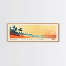 Load image into Gallery viewer, Alappuzha Beach, India Watercolor Print, Vacation Gift, India Wall Art, Beach Painting, Beach Decor, Large Wall Art, Wood Frame Art
