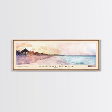 Carregar imagem no visualizador da galeria, Arashi Beach, Aruba Watercolor Beach Print, Vacation Gift, Aruba Wall Art, Framed Canvas Print, Framed Beach Painting

