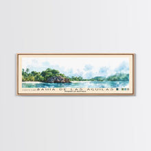Carregar imagem no visualizador da galeria, Bahia de Las Aguilas, Dominican Republic Watercolor Beach Print, Vacation Gift, Dominican Republic Wall Art, Framed Canvas Print, Framed Beach Painting
