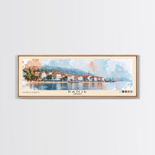 Load image into Gallery viewer, Banje, Croatia Watercolor Print, Vacation Gift, Croatia Wall Art, Beach Painting, Beach Decor, Large Wall Art, Wood Frame Art
