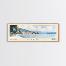 Load image into Gallery viewer, Bačvice, Croatia Watercolor Beach Print, Vacation Gift, Croatia Wall Art, Beach Painting, Beach Decor, Beach Painting
