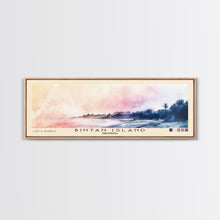 Cargar imagen en el visor de la galería, Bintan Island, Indonesia Watercolor Beach Print, Vacation Gift, Indonesia Wall Art, Framed Canvas Print, Framed Beach Painting
