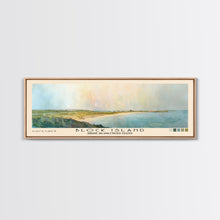 Load image into Gallery viewer, Block Island, Rhode Island,United States Watercolor Print, Vacation Gift, Rhode Island,United States Wall Art, Beach Painting, Beach Decor, Large Wall Art, Wood Frame Art
