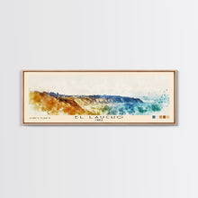 Load image into Gallery viewer, El Laucho, Chile Watercolor Print, Vacation Gift, Chile Wall Art, Beach Painting, Beach Decor, Large Wall Art, Wood Frame Art
