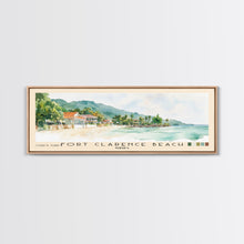 Carregar imagem no visualizador da galeria, Fort Clarence Beach, Jamaica Watercolor Beach Print, Vacation Gift, Jamaica Wall Art, Framed Canvas Print, Framed Beach Painting
