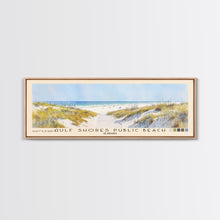 Cargar imagen en el visor de la galería, Gulf Shores Public Beach, Alabama Watercolor Print, Vacation Gift, Alabama Wall Art, Beach Painting, Beach Decor, Large Wall Art, Wood Frame Art

