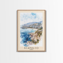 Load image into Gallery viewer, Acapulco, Chile Watercolor Beach Print, Vacation Gift, Chile Wall Art, Beach Painting, Beach Decor, Beach Painting
