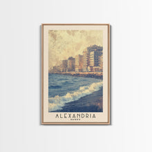 Load image into Gallery viewer, Alexandria, Egypt Watercolor Beach Print, Vacation Gift, Egypt Wall Art, Beach Painting, Beach Decor, Beach Painting
