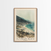 Load image into Gallery viewer, Altinkum Beach, Turkey Watercolor Beach Print, Vacation Gift, Turkey Wall Art, Beach Painting, Beach Decor, Beach Painting
