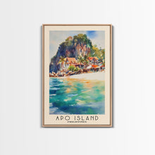 Load image into Gallery viewer, Apo Island, Philippines Watercolor Beach Print, Vacation Gift, Philippines Wall Art, Beach Painting, Beach Decor, Beach Painting
