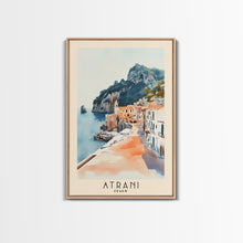 Load image into Gallery viewer, Atrani, Italy Watercolor Beach Print, Vacation Gift, Italy Wall Art, Beach Painting, Beach Decor, Beach Painting
