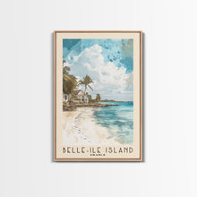 Load image into Gallery viewer, Belle-Ile Island, France Watercolor Beach Print, Vacation Gift, France Wall Art, Beach Painting, Beach Decor, Beach Painting
