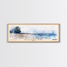 Carregar imagem no visualizador da galeria, Bloody Bay, Jamaica Watercolor Beach Print, Vacation Gift, Jamaica Wall Art, Framed Canvas Print, Framed Beach Painting
