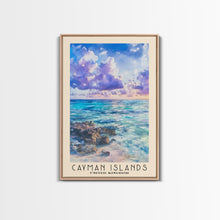 Load image into Gallery viewer, Cayman Islands, United Kingdom Watercolor Beach Print, Vacation Gift, United Kingdom Wall Art, Beach Painting, Beach Decor, Beach Painting
