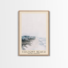 Load image into Gallery viewer, Coligny Beach, South Carolina Watercolor Print, Vacation Gift, South Carolina Wall Art, Beach Painting, Beach Decor, Large Wall Art, Wood Frame Art
