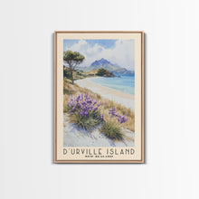 Load image into Gallery viewer, D’Urville Island, New Zealand Watercolor Beach Print, Vacation Gift, New Zealand Wall Art, Framed Canvas Print, Framed Beach Painting
