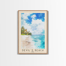 Load image into Gallery viewer, Devil’s Beach, Fiji Watercolor Beach Print, Vacation Gift, Fiji Wall Art, Beach Painting, Beach Decor, Beach Painting
