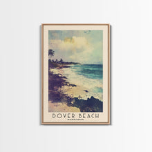 Load image into Gallery viewer, Dover Beach, Barbados Watercolor Beach Print, Vacation Gift, Barbados Wall Art, Framed Canvas Print, Framed Beach Painting

