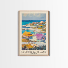 Load image into Gallery viewer, Eleuthera Island, Bahamas Watercolor Print, Vacation Gift, Bahamas Wall Art, Beach Painting, Beach Decor, Large Wall Art, Wood Frame Art
