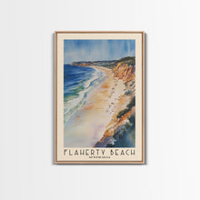 Load image into Gallery viewer, Flaherty Beach, Australia Watercolor Print, Vacation Gift, Australia Wall Art, Beach Painting, Beach Decor, Large Wall Art, Wood Frame Art
