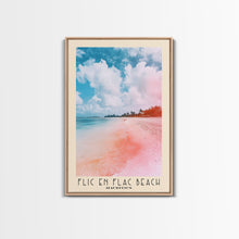 Load image into Gallery viewer, Flic en Flac Beach, Mauritius Watercolor Beach Print, Vacation Gift, Mauritius Wall Art, Beach Painting, Beach Decor, Beach Painting

