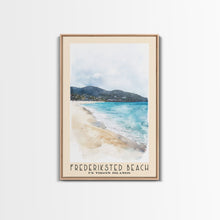 Load image into Gallery viewer, Frederiksted Beach, US Virgin islands Watercolor Beach Print, Vacation Gift, US Virgin islands Wall Art, Beach Painting, Beach Decor, Beach Painting
