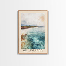 Load image into Gallery viewer, Gili Islands, Indonesia Watercolor Beach Print, Vacation Gift, Indonesia Wall Art, Beach Painting, Beach Decor, Beach Painting
