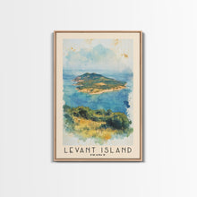 Load image into Gallery viewer, Levant Island, France Watercolor Beach Print, Vacation Gift, France Wall Art, Beach Painting, Beach Decor, Beach Painting
