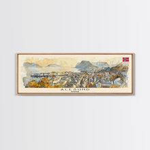 Carregar imagem no visualizador da galeria, Ålesund Norway Wall Art, Panoramic Travel Poster, Panoramic Framed Canvas Print, City Wall Art, Wall Hanging Home Decor, Travel Art

