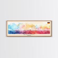 Load image into Gallery viewer, Bochum Germany Panoramic Travel Poster, Framed Canvas Print or Metal Wall Art, Travel Art, Home Decor, Panoramic Painting, Midcentury Art
