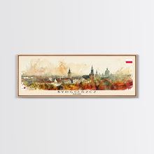 Carregar imagem no visualizador da galeria, Bydgoszcz Poland Travel Art, City Art, Framed Canvas Print or Metal Wall Art, Europe Travel Poster, Panoramic Wall Art, Extra Wide Wall Art
