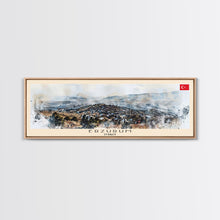 Load image into Gallery viewer, Erzurum Turkey Travel Print Wall Art, Panoramic City Art, Travel Art, Wall Decor, Vacation Gift, Framed Canvas Print Or Metal Art
