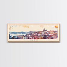 Carregar imagem no visualizador da galeria, Gijón Spain Travel Print Wall Art, Panoramic City Art, Travel Art, Wall Decor, Vacation Gift, Framed Canvas Print Or Metal Art
