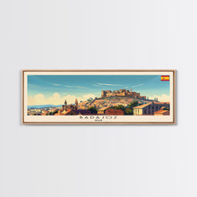 Carregar imagem no visualizador da galeria, Badajoz Spain Wall Art, Panoramic Travel Poster, Panoramic Framed Canvas Print, City Wall Art, Wall Hanging Home Decor, Travel Art
