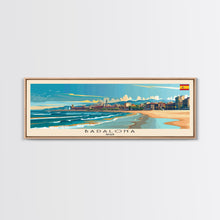 Carregar imagem no visualizador da galeria, Badalona Spain Travel Print Wall Art, Panoramic City Art, Travel Art, Wall Decor, Vacation Gift, Framed Canvas Print Or Metal Art
