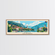 Cargar imagen en el visor de la galería, Cazin Bosnia Travel Art, City Art, Framed Canvas Print or Metal Wall Art, Europe Travel Poster, Panoramic Wall Art, Extra Wide Wall Art

