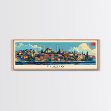 Load image into Gallery viewer, Elazig Turkey Wall Art, Panoramic Travel Poster, Panoramic Framed Canvas Print, City Wall Art, Wall Hanging Home Decor, Travel Art
