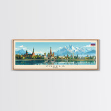 Load image into Gallery viewer, Engels Russia Panoramic Travel Poster, Framed Canvas Print or Metal Wall Art, Travel Art, Home Decor, Panoramic Painting, Midcentury Art
