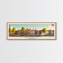 Load image into Gallery viewer, Enschede Netherlands Wall Art, Panoramic Travel Poster, Panoramic Framed Canvas Print, City Wall Art, Wall Hanging Home Decor, Travel Art
