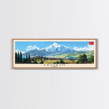 Load image into Gallery viewer, Erzurum Turkey Travel Print Wall Art, Panoramic City Art, Travel Art, Wall Decor, Vacation Gift, Framed Canvas Print Or Metal Art
