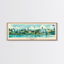 Load image into Gallery viewer, Espoo Finland Wall Art, Panoramic Travel Poster, Panoramic Framed Canvas Print, City Wall Art, Wall Hanging Home Decor, Travel Art
