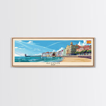 Carregar imagem no visualizador da galeria, Gijón Spain Travel Print Wall Art, Panoramic City Art, Travel Art, Wall Decor, Vacation Gift, Framed Canvas Print Or Metal Art
